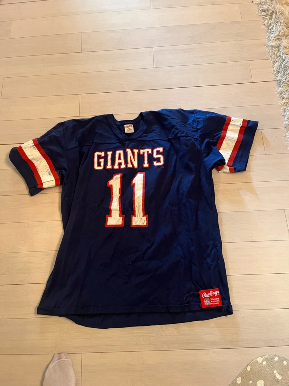 Rawlings Navy Tee with Red and White Logo